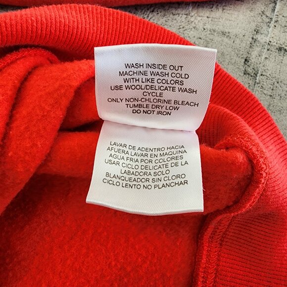 Marvel Comic Fill Logo‎ Pullover Sweatshirt Crewneck Womens size XL in Red - Picture 13 of 14